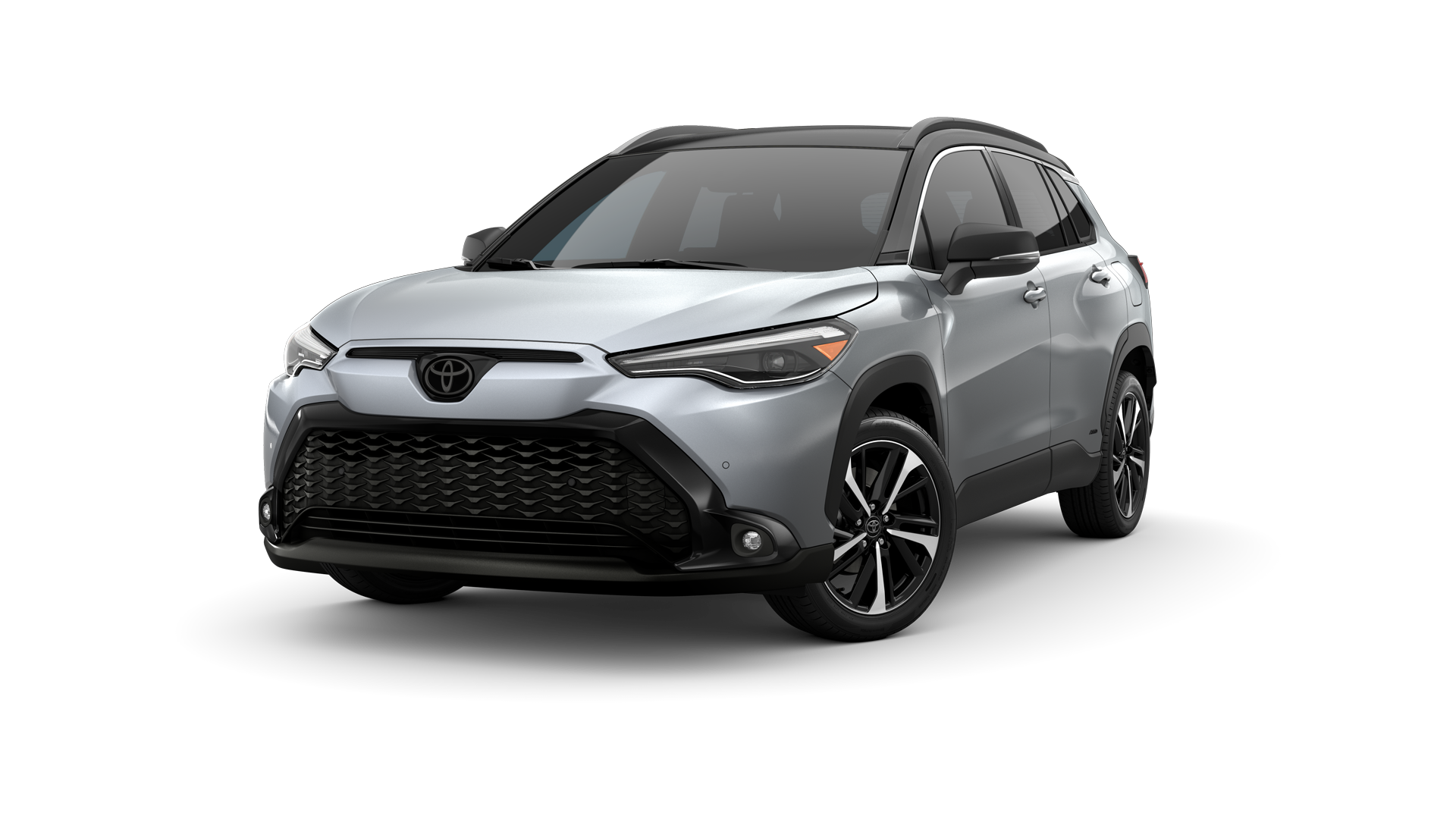 Three-sixty image of 2024 Corolla Cross Hybrid in Sonic Silver / Jet Black Roof